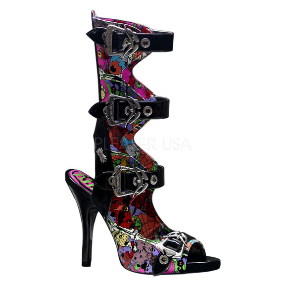 Shoes - Gothic Calf High Heel Zombie Shoes